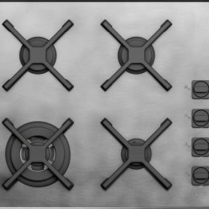 바라짜 유니크 4구 가스쿡탑 60cm Barazza Unique Gas Cooktop 1PUN64