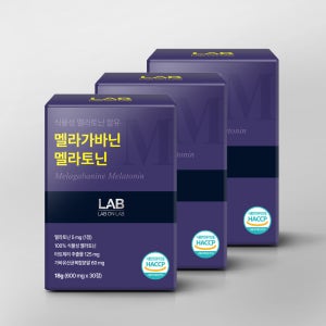 랩온랩 멜라가바닌 식물성 멜라토닌 5mg 테아닌 가바 트립토판 함유 30정, 3개