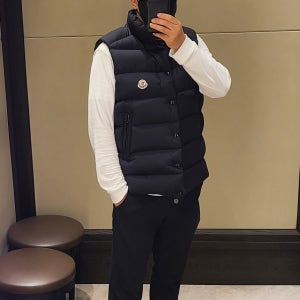 25FW 몽클레어 TIBB 티브 남성 다운 패딩 조끼 블랙