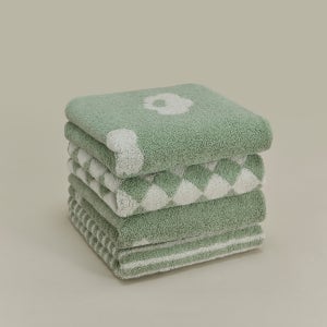 코에르 호텔 수건 40수 코마사 고급 세면 타월 답례품 벌크 스트라이프 4P