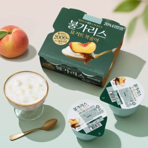 [냉장] 떠먹는 불가리스 복숭아, 85g, 4개