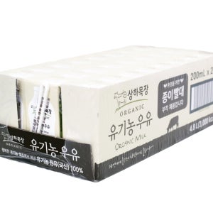 상하목장 유기농 우유 멸균 우유 원유 코스트코 1BOX 200ml x 24팩