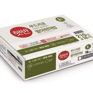 CJ 햇반 발아 현미밥 햇밥 아침밥 간편식 영양 즉석밥 맛있는 잡곡 210g x 18개입