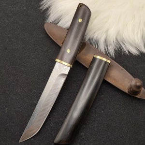 K449 캠핑칼 나이프 다마스커스 일본 카타나 단도 백패킹 아웃도어
