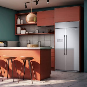 삼성전자 2도어 677L 양문형 냉장고 BRS685030SR 빌트인 스테인리스