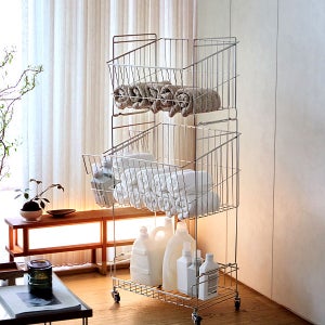 엘레바 스텐카트 빨래바구니 세탁 대형 3단 올스텐 이동식