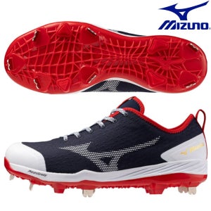 미즈노 징스파이크 야구화 일체형징야구화 225342 네이비레드