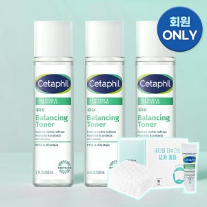 [네이버단독]세타필 시카 고요 토너 150ml 3개(시카 크림+화장솜) 피부진정 히알루론산