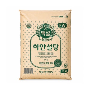 CJ 백설 하얀설탕 15kg / 대용량 / 업소용