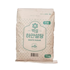 CJ 백설 하얀설탕 15kg /대용량 /업소용