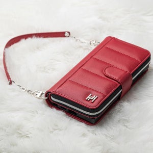 엘지Q92 케이스 패딩 지퍼 지갑 다이어리 버건디레드 (KGS), LG Q92