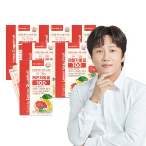 [총90포] 내츄럴플러스 차태현 유기농 레몬 자몽즙 100 6박스 NFC 착즙액
