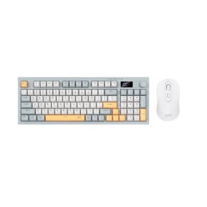 지클릭커 오피스프로 WMK90 사일런스 M 무소음 무선 블루투스 LCD 키보드 마우스 세트 94 NavyBlue