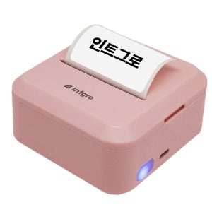 인트그로 감열식 미니 휴대용 네임스티커 라벨프린터 T300