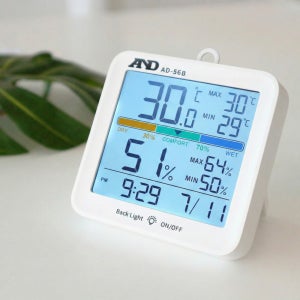 AND 정확한 디지털 온습도계 AD-56B 정밀 벽걸이 탁상용 신생아 아기 온도습도계