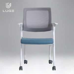 LUGE 루게 ST20 독서실 도서관 접이식 회의실용 강의실 수강의자 화이트/스카이블루