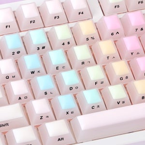 앱코 궁둥이 실리콘 체리 커스텀 풀배열 텐키 키캡 세트