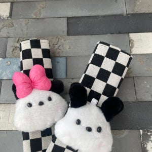 체커보드 캐릭터 인형 안전벨트 set (귀여운캐릭터 호불호 없는 인형 체스커버)2type