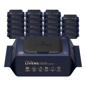 리벤스 시그니처 크라운골드 엠보싱 아기물티슈 70매, 20개