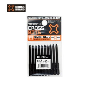 크로스 단면 비트 BC-39D 드라이버 이단 날 (+)2x65mm 10개