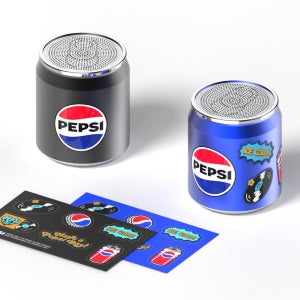 펩시 미니블루투스스피커 무선 휴대용 캠핑 인테리어 귀여운TWS스피커 짱짱한음량 커스텀스티커