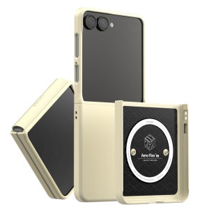 아라리 갤럭시 맥세이프 케이스 슬림 힌지보호 에어로 플렉스M 크림, 갤럭시Z 플립7