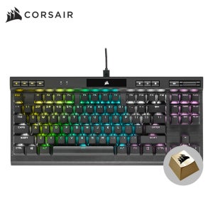커세어 K70 RGB TKL 게이밍 기계식 키보드 은축 한글 골드키캡 에디션