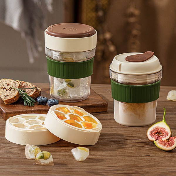 아이스 아메리칸 스타일 콜드 브루 컵 휴대용 커피 차가운 동반 여름 그리드 음료