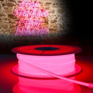 LED바 반원 네온플렉스 방수 50M 220V 간접조명 경관조명 플렉시블 스트립 슬림