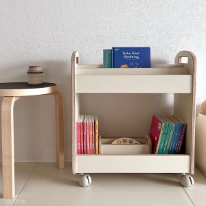 뒹굴러 북카트 이동식책장 책꽂이 북트롤리 북트레일러 3color