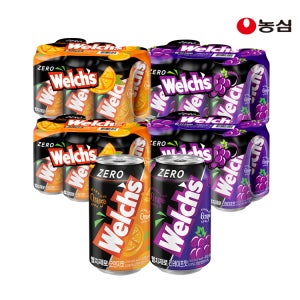 웰치스 제로 소다 그레이프 355ml 12개 + 오렌지 355ml 12개