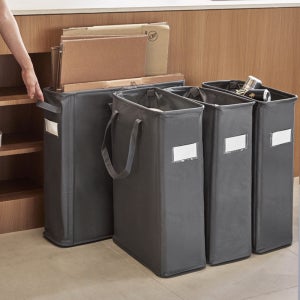 재활용 분리수거함 캐리백 슬림형+와이드형 풀세트 4P / 택배박스 가정용 휴지통