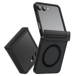 Qi2 Ready 아라리 갤럭시 맥세이프 케이스 풀커버 범퍼 힌지보호 듀플360M 클리어 블랙, 갤럭시Z 플립7