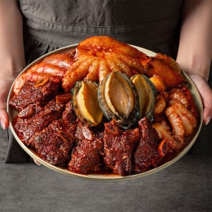 뉴하비츠 보양식 맛집 밀키트 해목정 전복해물갈비찜 1.6kg 1팩 술안주 캠핑음식