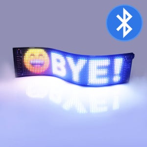 나우비엘 블루투스 미니 LED전광판 플렉시블 차량용 간판 광고판 메뉴판 37.2x9.2cm