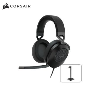 커세어 HS65 SURROUND 7.1 채널 게이밍 헤드셋 블랙 헤드셋 거치대 에디션