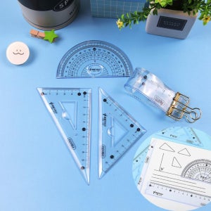 부러지지않는 요술 삼각자 각도기 어린이에게 안전한 자 세트15cm 1P