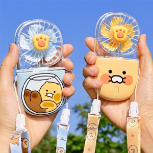 춘식이선풍기 카카오프렌즈 탁상용 초소형 목걸이 선풍기
