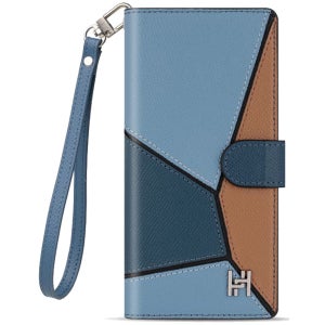 엘지V40 씽큐 케이스 콤비 카드 지갑 천연가죽 지퍼 스카이블루 (KGS), LG V40 ThinQ