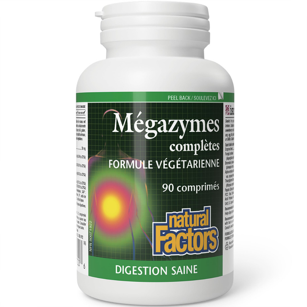 네츄럴팩터스 메가자임 Megazymes 소화 효소 브로멜라인 90정 캐나다내수용