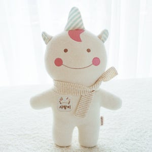 유기농2겹 털빠짐없는 말띠해 유니콩 태명애착인형 완제품 신생아 오가닉 네추럴 임신출산선물