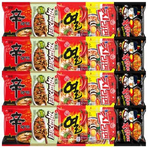 봉지라면 (신라면기본4+짜파게티4+열라면4+진라면매운맛4+불닭볶음면4)