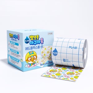 플레이드 뽀로로 잘라쓰는 아쿠아롤 방수 밴드 5cm X 3M 1롤 방수 필름 반창고