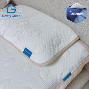[기획전] 새로그린 국산 휴비스 듀라론 100% 냉감패드 슈퍼싱글 ss + 베개커버 세트