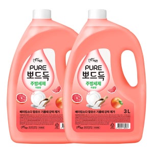 피죤 퓨어 뽀드득 주방세제 자몽향 3L, 2개