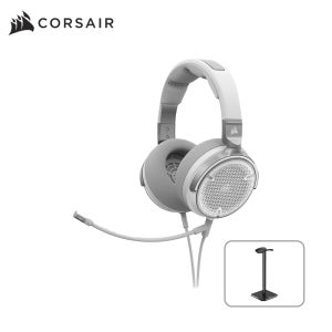 커세어 Virtuoso PRO 오픈백 게이밍 헤드셋 화이트 헤드셋 거치대 에디션