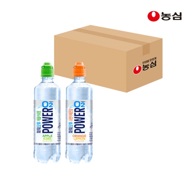 농심 파워오투 애플키위 500ml 6개 + 오렌지 레몬 500ml 6개