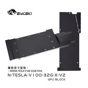 Bykski N-TESLA-V100-32G-X-V2 그래픽 카드 수냉 헤드 풀 메탈 구조 TESLA-V100