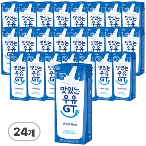 남양유업 맛있는 우유 GT 멸균우유 200ml, 24개