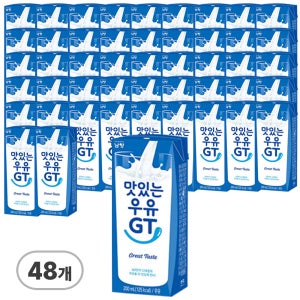 남양유업 맛있는 우유 GT 멸균우유 200ml, 48개